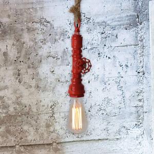 Подвесной светильник Näve Regia Typ B, железо/джут - 1 светлый - красный