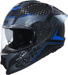 Шлем мотоциклетный SMK Helmets GL256 X-Small, синий / черный
