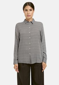 Блуза MILANO ITALY LANGARM MIT FILIGRANEM PRINTMUSTER, Mocca Print/Black