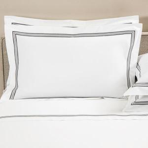 Декоративная наволочка Frette Triplo Bourdon, 51x71, белый/серый