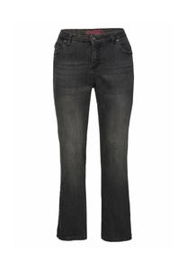 Джинсы с 5 карманами и эффектами поношенности sheego, цвет Black Denim