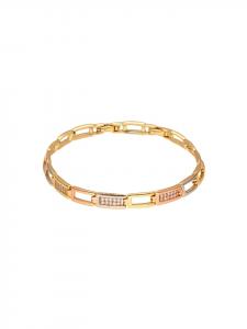 Faina Женский браслет-цепочка с золотыми стразами, разноцветный