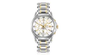 SEIKO Часы Quartz Movement Stainless Steel Strap Watch Men's Watch White Dial