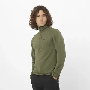 Мужская легкая теплая куртка Salomon Essential Half-Zip Layer, серый