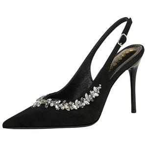 BIGTREE Женские туфли на высоком каблуке, цвет: черный/красный/абрикосовый