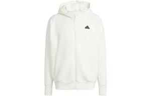 Adidas With AdiClub Z.N.E. Premium Full-Zip Hooded Track Jacket, Ecru