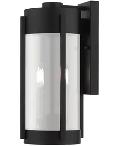 Уличный настенный фонарь Sheridan 2 light Livex, black
