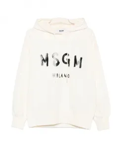 Худи с логотипом. Msgm, белый