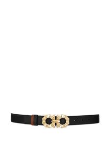 Ferragamo ремень с пряжкой Gancini, черный