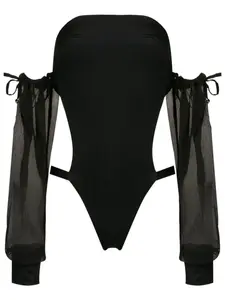 Купальник с открытыми плечами Amir Slama, черный