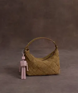 Плетеная замшевая сумка через плечо Ivette Charles & Keith, цвет Saharasand