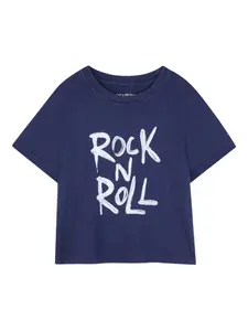 Футболка с графическим принтом и круглым вырезом Zadig & Voltaire Kids, синий