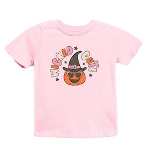 Футболка с короткими рукавами и рисунком Wicked Cute Тыква для малышей The Juniper Shop, розовый