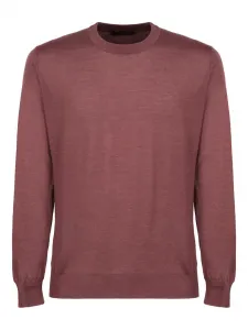 Вязаный свитер с круглым вырезом Slowear, красный