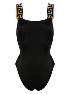Versace купальник с декором Greca, черный