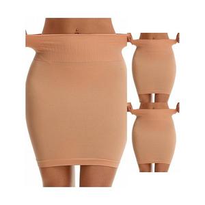 3 пачки женских полукомбинаций с высокой талией для контроля живота и коррекции фигуры Inspire Chic, Dark Beige