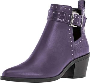 Женские ботильоны FSJ Almond с заостренным носком, вырезами в стиле челси, массивным каблуком, ремешком с пряжкой и комфортной посадкой, размеры 4-15 США, Thistle