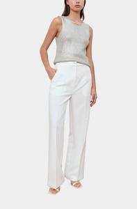 Лаймовые брюки в оттенке айвори DELUC, кремовый