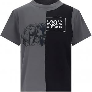 Панельная водолазка MM6 Maison Margiela, серая