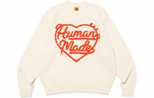 Свитер с вязкой и логотипом в виде сердца HUMAN MADE, белый