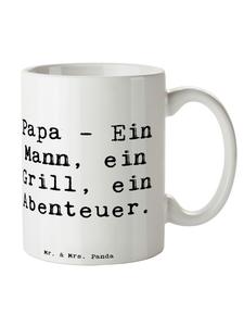 Кофейная кружка с надписью Папа-приключение белого цвета Mr. & Mrs. Panda