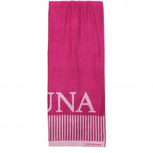 Полотенце для сауны Рим из окрашенного в пряжу, мягкого хлопкового фротте. Сделано в соответствии с экологическими стандартами. Schiesser, фуксия