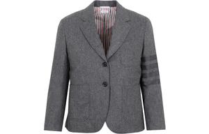 Куртка 4 Bar Stripe Single breasted Blazer THOM BROWNE, темно-серый