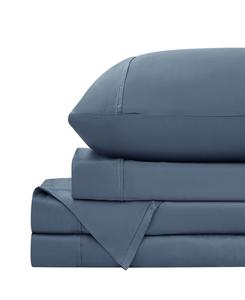 Комплект из 4 предметов: простыни премиум-класса с очень глубокими карманами, размер Full Southshore Fine Linens, Steel Blue