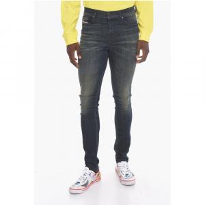 Джинсы с высокой талией D-AMNY, облегающие, 16 см Diesel, Blue