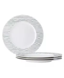 Салатные тарелки с полосками в форме гамака, набор из 4 шт. Noritake, green