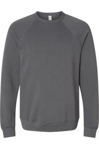 Толстовка BELLA + CANVAS из флисовой губки с круглым вырезом и рукавами реглан, цвет asphalt