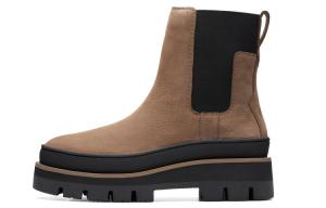 Ботинки женские Clarks высокие, коричневый/черный