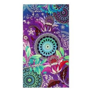 Пляжное полотенце HIP Axelle, 100x180x1 см цвет pink/violett