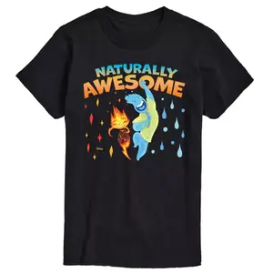 Мужская футболка Elemental Naturally Awesome Licensed Character, черный