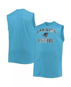 Мужская синяя майка Carolina Panthers Big Tall Muscle Fanatics