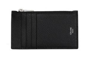 CELINE Кожаный картхолдер для мужчин черный