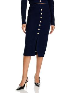 Трикотажная юбка Tani с пуговицами спереди TOCCIN, синий
