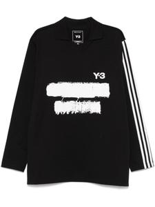 Y-3 рубашка поло с логотипом, черный