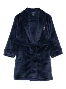 Халат с вышивкой Polo Ralph Lauren Kids, синий