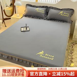 Boyang Простыня на резинке 180х200 см, хлопок, защита от пыли и дыма, для матраса 28 см, цвет Smoky ash