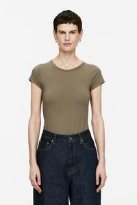 Футболка Luna облегающая Arket, хаки