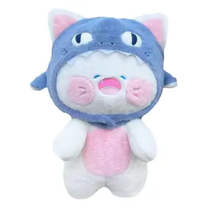 Креативная милая акула котенок плюшевая кукла высота 35см EDDO KIDS