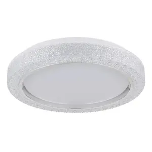 Потолочный светильник LED LIAMI с LED-модулем 1 шт., теплый белый свет, с кристаллами, для гостиной и спальни, элегантный Globo Lighting, белый