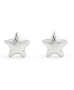 Минималистичные серьги-гвоздики в форме звезд Coach, rhodium