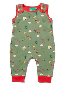 Комбинезон Little Green Radicals Overall Animal Friends, зеленый