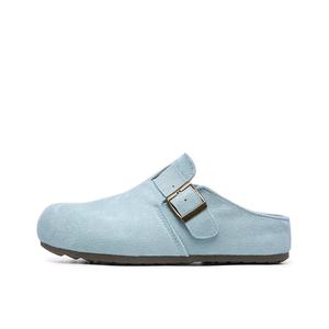 Lovely you Скользоустойчивые износостойкие бесшумные закрытые тапочки женские голубые, цвет Cyan