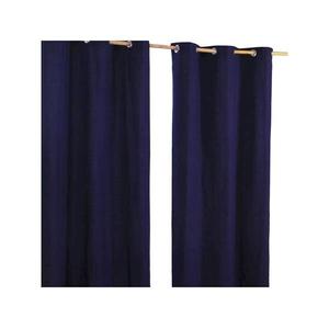 Штора Homescapesn mit Ösen unifarben 2 шт, 117x137x137 см, темно-синий