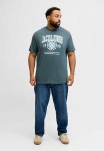 Футболка Jack & Jones PLUS SIZE 2ER-PACK LOGO, Sky Captain/Dark Blue