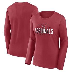 Женская футболка с длинным рукавом Fanatics Branded Cardinal Arizona Cardinals Plus Size Foiled Play Unbranded