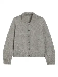 Кардиган с воротником поло ASPESI, серый